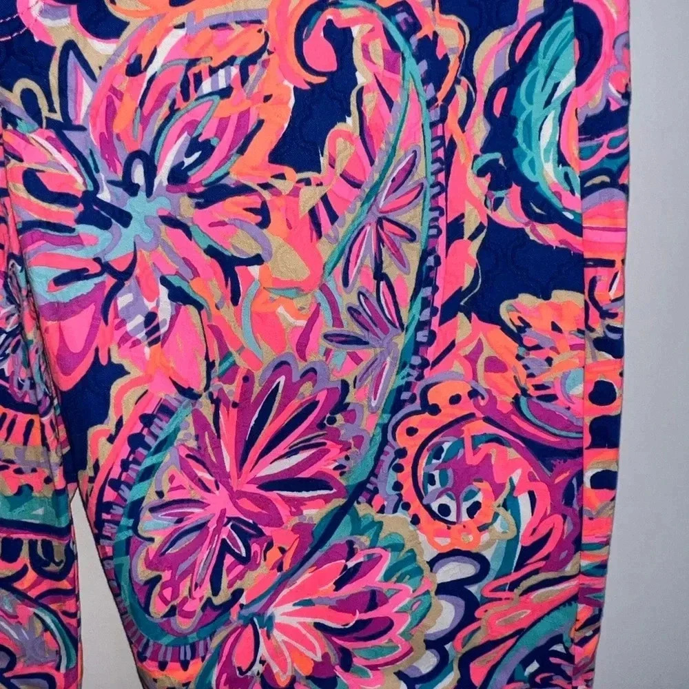 Lilly Pulitzer - Blue & Pink Textured Paisley Print - Picture 8 of 12